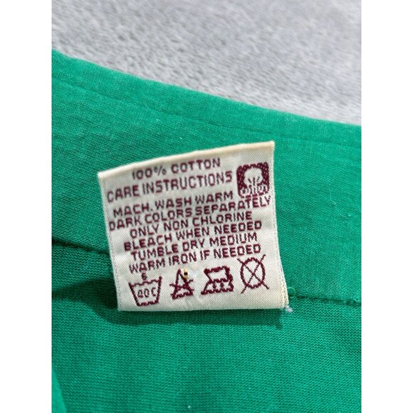 Vtg Country Cottons By Cross Creek Green Polo Shirt 100% Cotton Made In USA XL - Picture 3 of 10